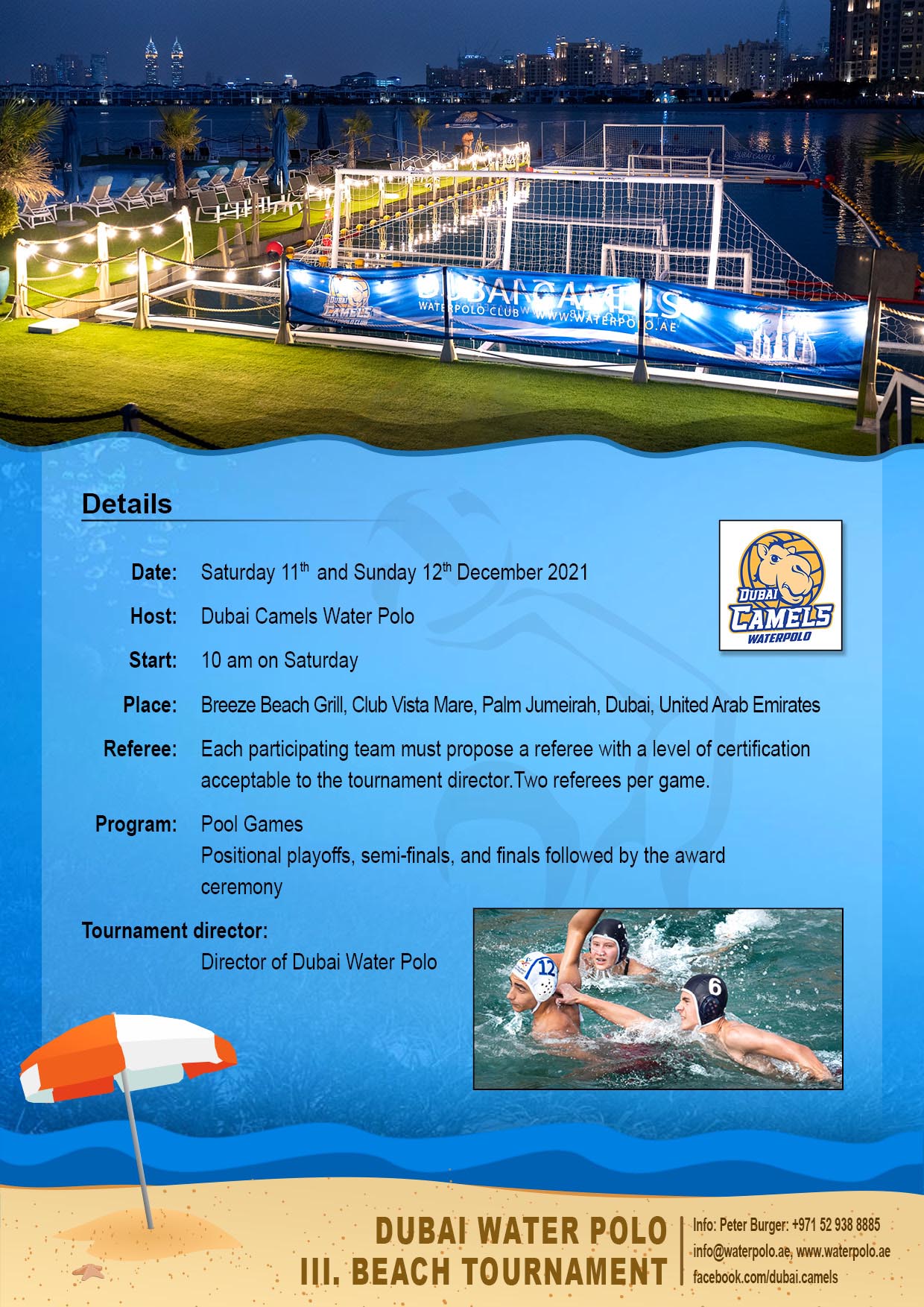 Beach Water Polo Tournament 11 December 2021